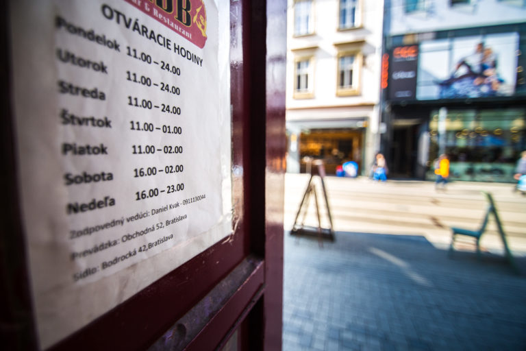 BRATISLAVA: Zmena otváracích hodín prevádzok