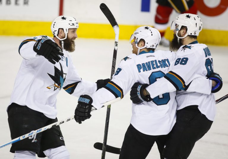 Joe Pavelski, Brent Burns, Joe Thornton