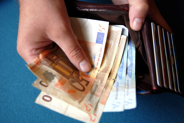 Peňaženka, peniaze, euro