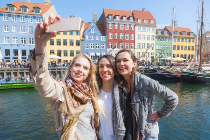 Group of women taking a selfie in Copenhagen