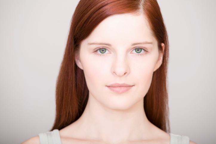 Young woman front view portrait
