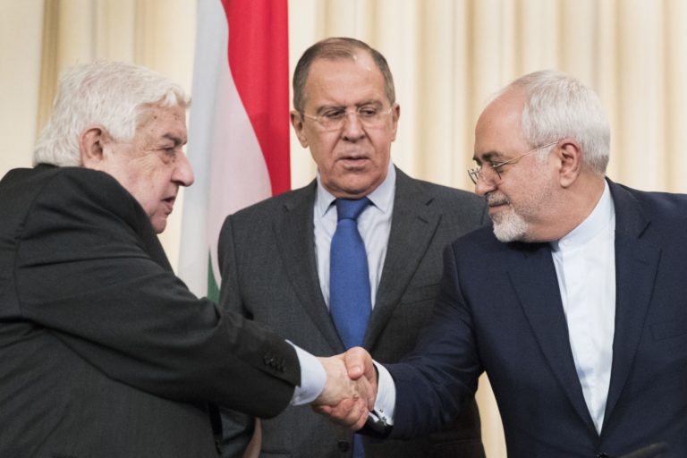 Sergey Lavrov, Mohammad Džavád Zaríf, Walíd Mualim