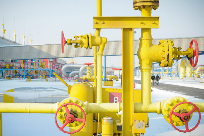 Vonkajšie potrubia kompresorovej stanice Eustream