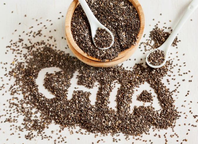 Chia word made from seeds.