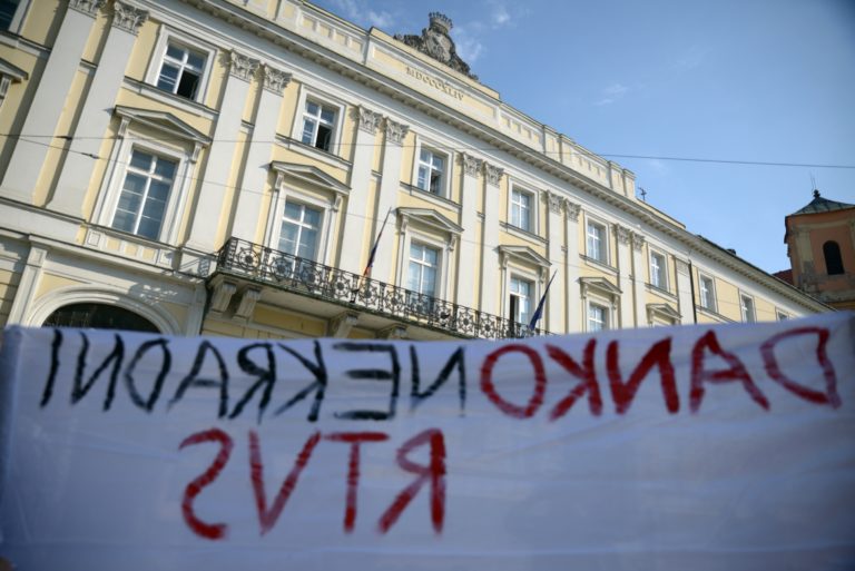 Protest proti politizácii RTVS