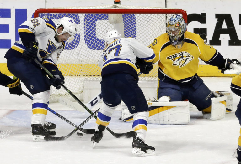 Pekka Rinne, Vladimir Tarasenko, Jaden Schwartz