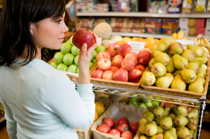 Woman grocery shopping