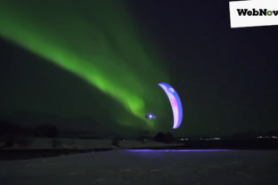 RedBull - Paragliding za svitu polárnej žiary