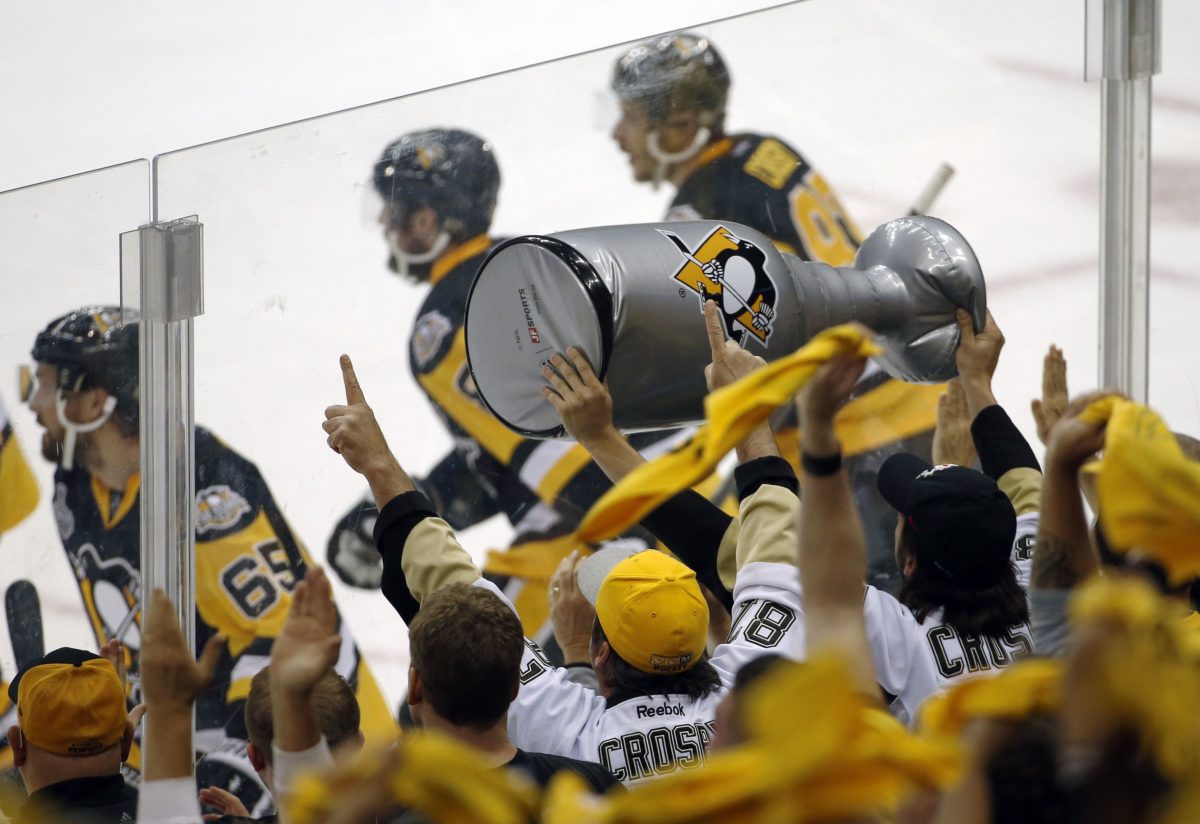 Chris Kunitz, Sidney Crosby, Justin Schultz, Ian Cole