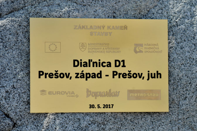 DOPRAVA: Základný kameň D1 Prešov