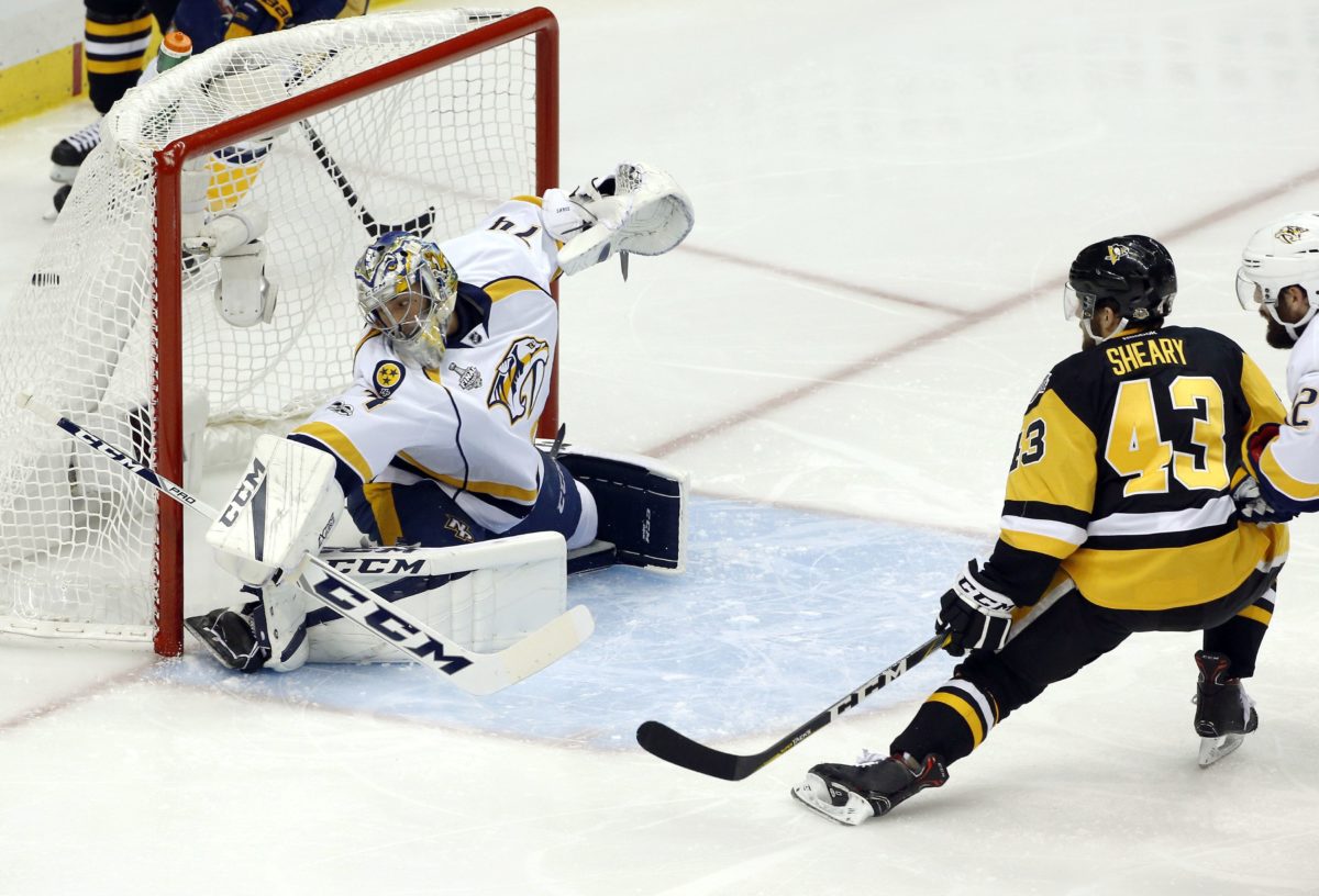 Conor Sheary, Juuse Saros