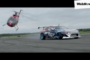 RedBull - Drift s helikoptérou