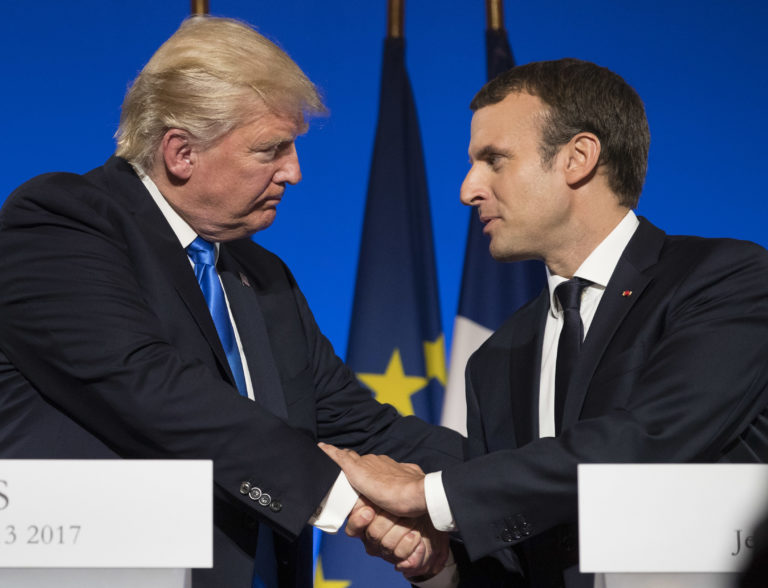 Donald Trump, Emmanuel Macron