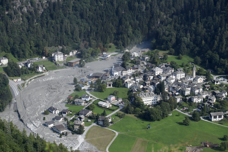Švajčiarsko; zosuv pôdy