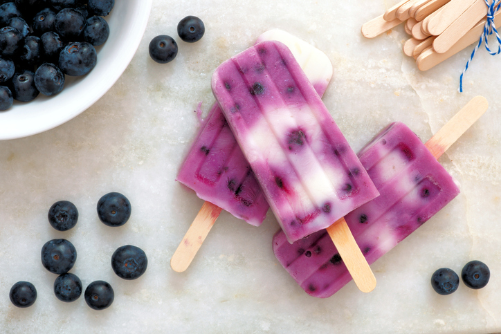 čučoriedkový nanuk, zmrzlina, sorbet