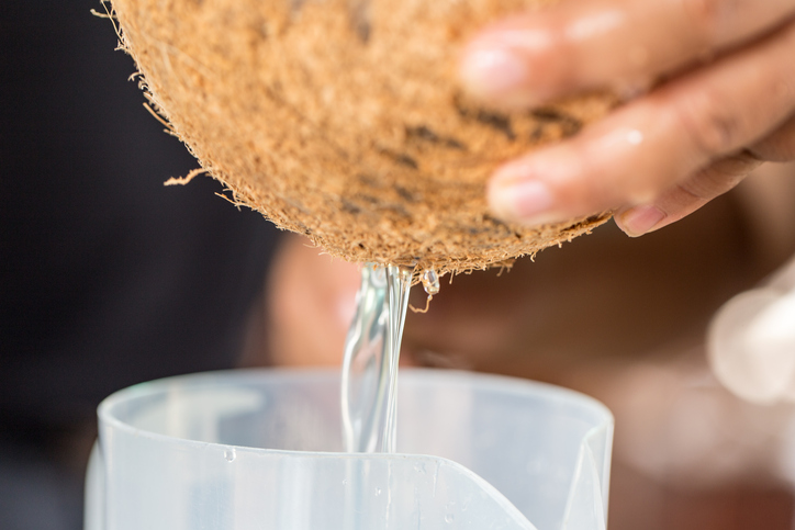 Coconut meat for cooking.
