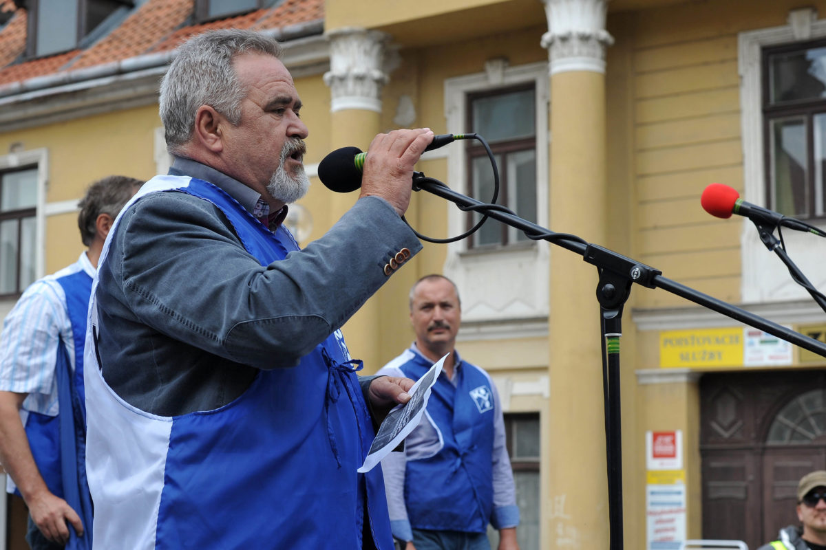 Prezident Konfederácie odborových zväzov (KOZ) SR Jozef Kollár