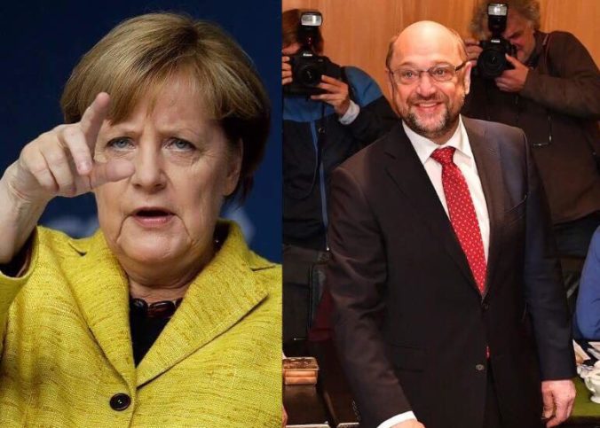 Angela Merkelová; Martin Schulz