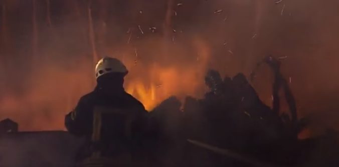 Ukrajina; požiar
