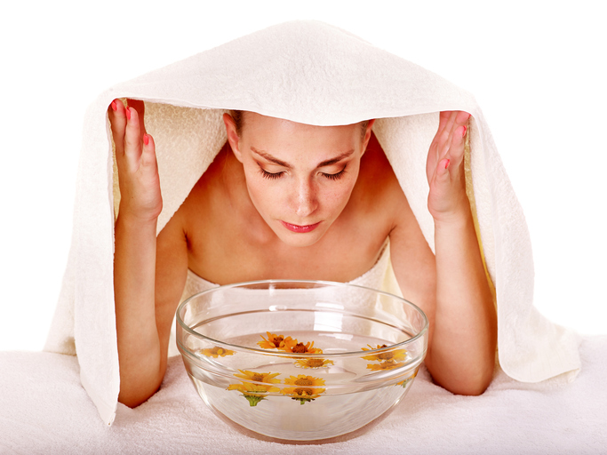 Facial massage in spa