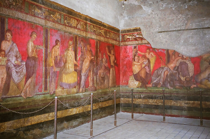 Pompeje, Starý Rím, freska