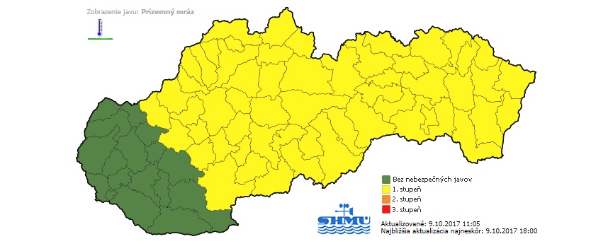 Výstraha, mráz