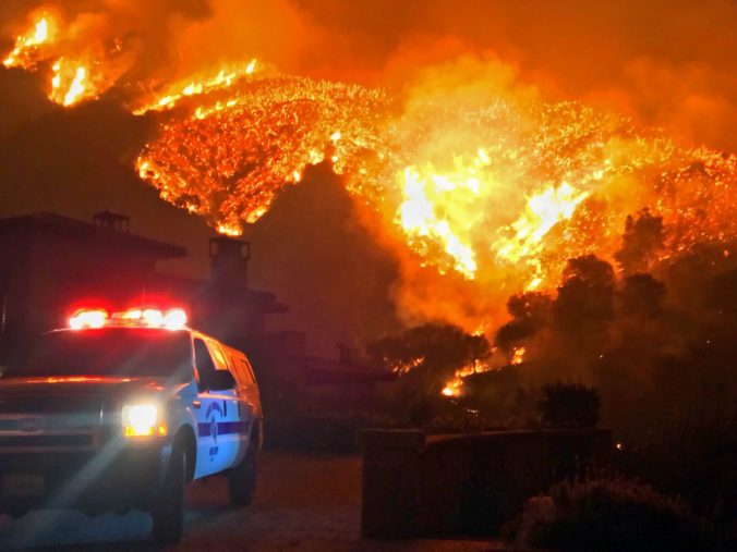 Kalifornia, lesný požiar