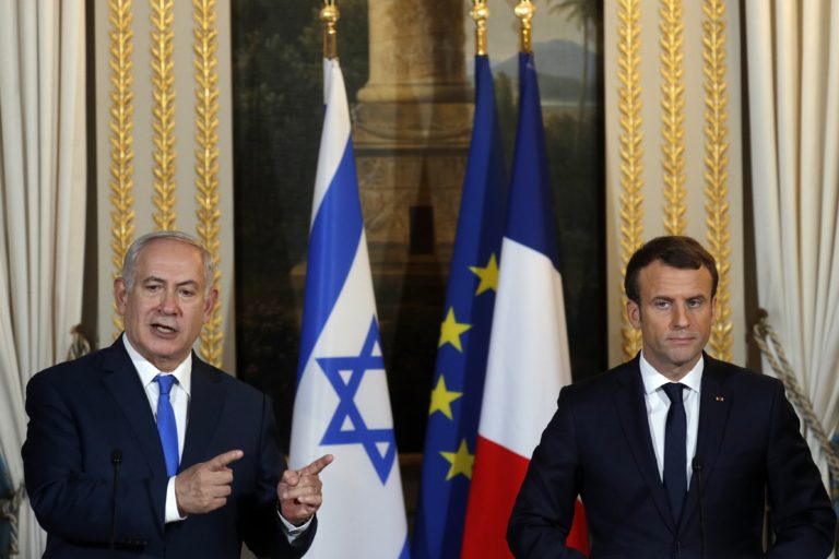 Netanjahu, Macron