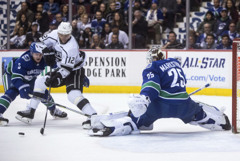 Derrick Pouliot, Marian Gaborik, Jacob Markstrom