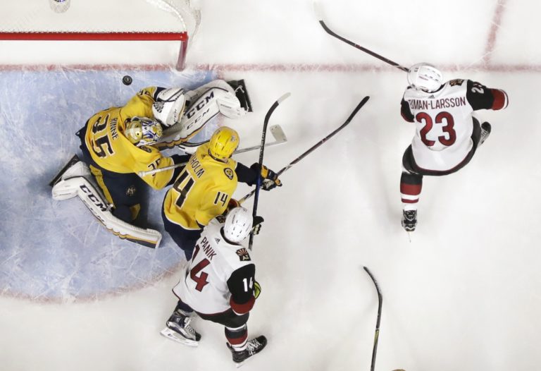 Pekka Rinne, Mattias Ekholm, Oliver Ekman Larsson, Richard Panik