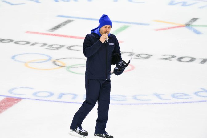 Tréning slovenských hokejistov na ZOH 2018 v Pjongčangu