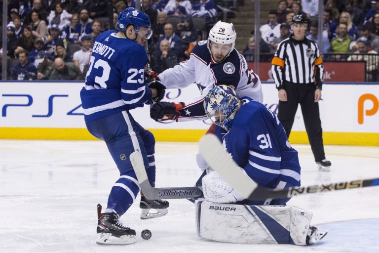 Frederik Andersen, Oliver Bjorkstrand, Travis Dermott