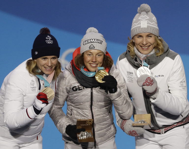 Anastasia Kuzminová, Anais Bescondová, Laura Dahlmeierová
