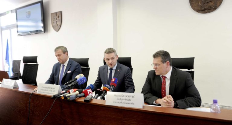 Šefčovič, Pellegrini, Baška