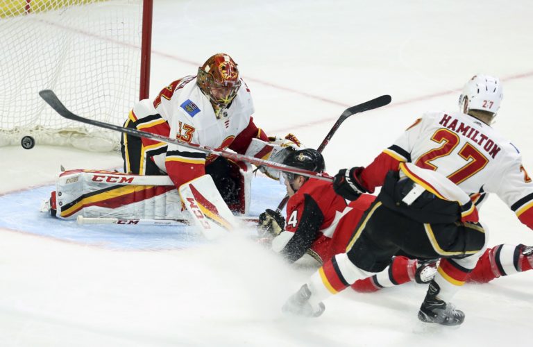 Jean Gabriel Pageau (44), Dougie Hamilton, David Rittich