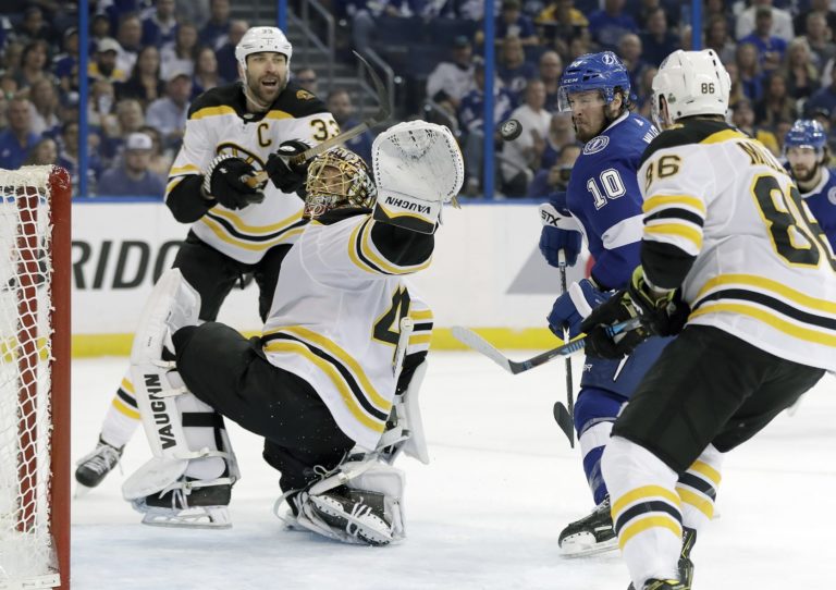 Tuukka Rask, Zdeno Chara, Kevan Miller, J.T. Miller