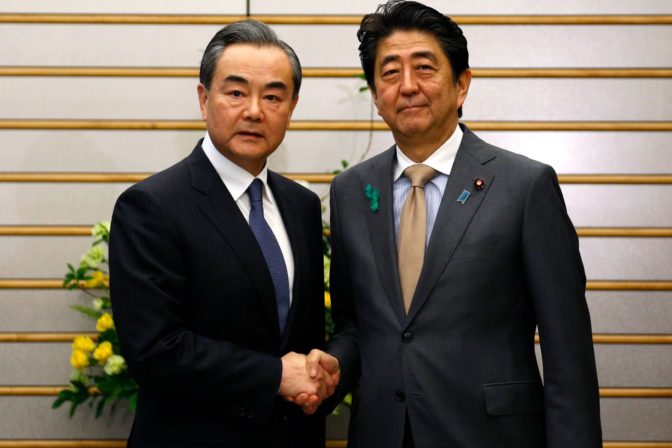 Wang I, Šinzó Abe, Čína, Japonsko