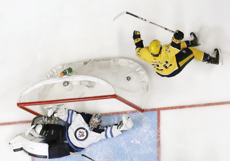 Kevin Fiala, Connor Hellebuyck, Toby Enstrom