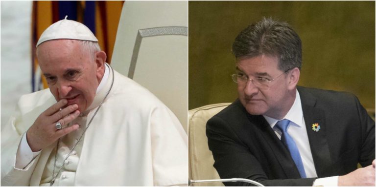 Pápež František, Miroslav Lajčák