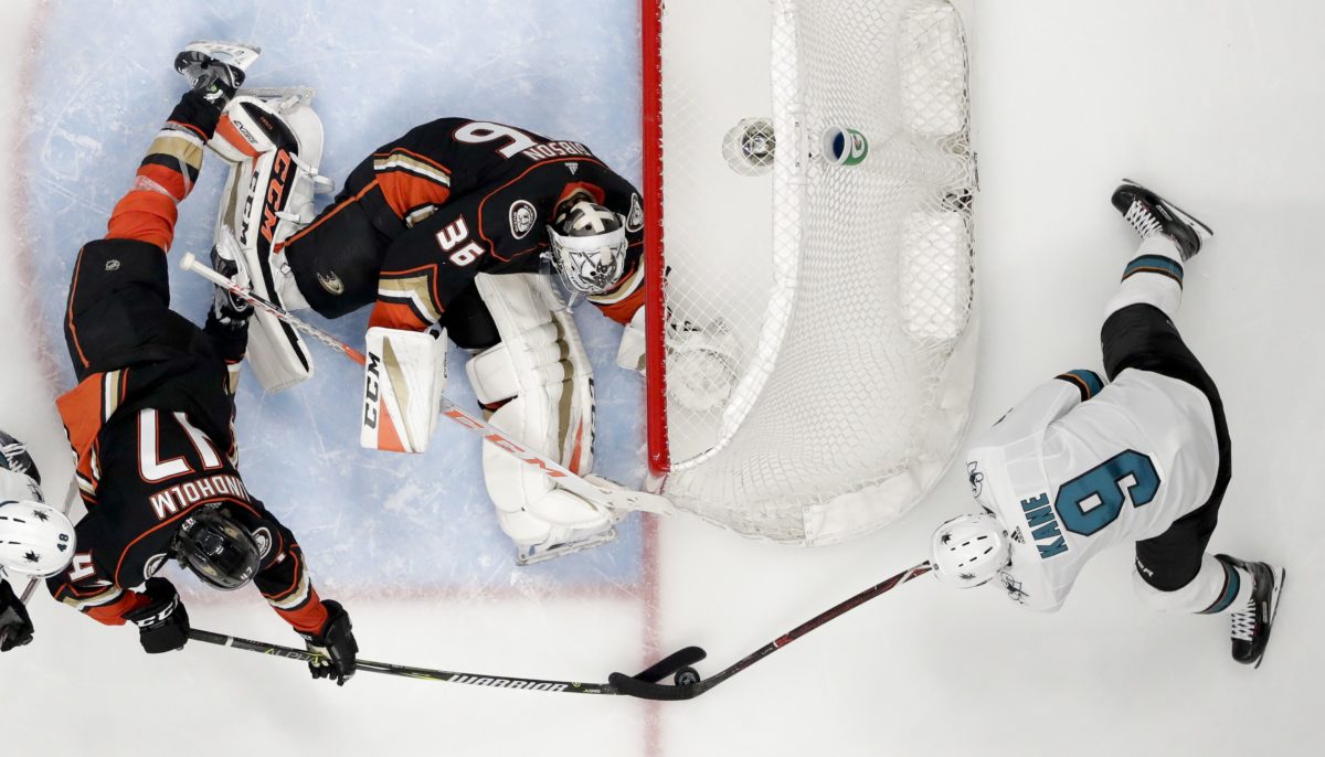 Ryan Kesler, Evander Kane, John Gibson