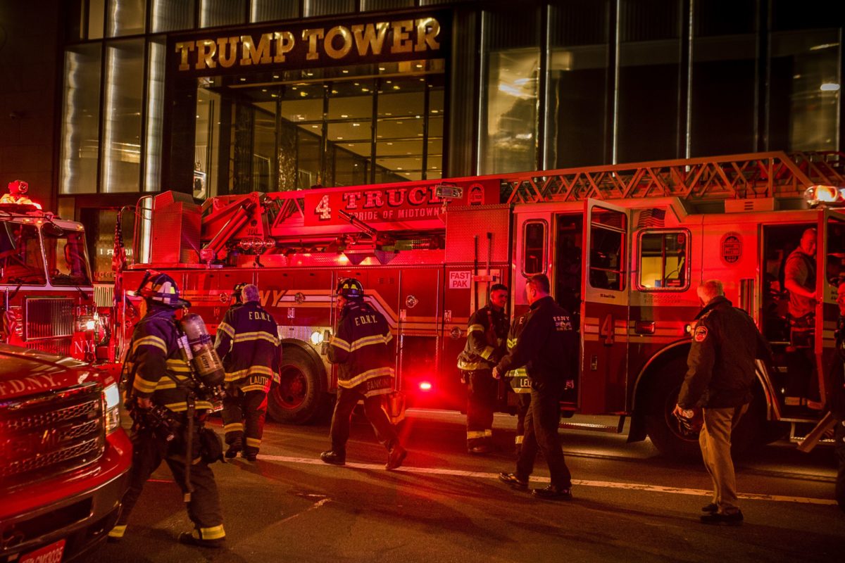 Trump Tower, požiar, hasiči