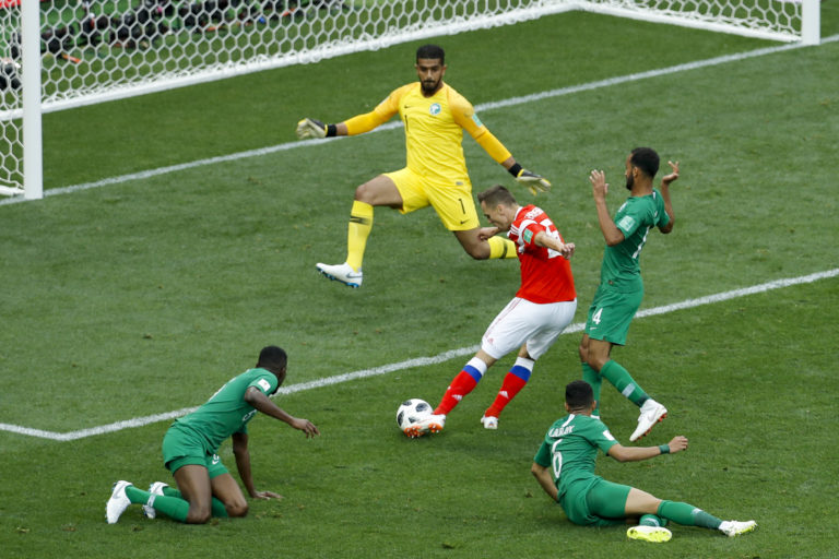 MS vo futbale 2018: Rusko - Saudská Arábia