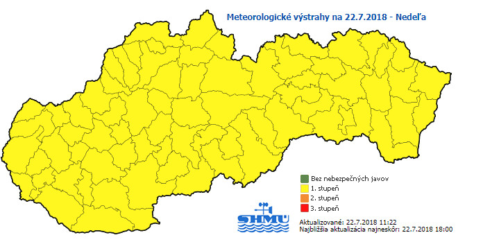 Búrky, výstraha, SHMÚ