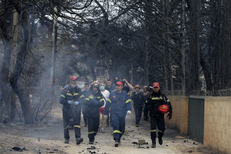 Grécko, lesný požiar