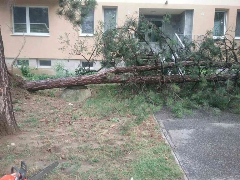 Hasiči, búrka