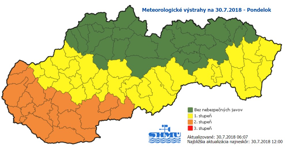 Výstrahy meteorológov