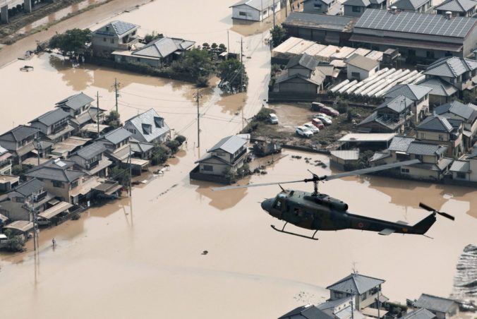 Japonsko, záplavy
