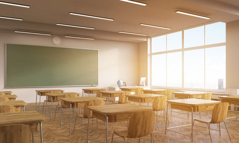 Vintage school interior
