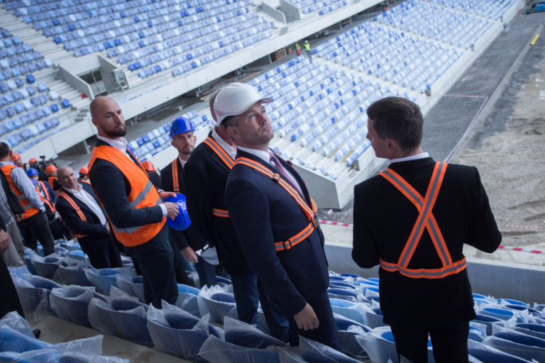 Kontrolný deň na stavenisku Národného futbalového štadióna