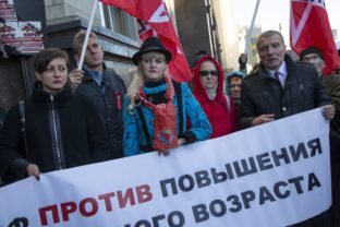 Rusko, protest proti vyššiemu veku odchodu do dôchodku